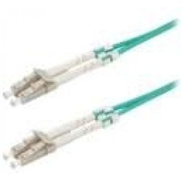 Duplex Jumper LC-LC 50/125, OM3, LSZH, aqua, 2.0mm, 2m