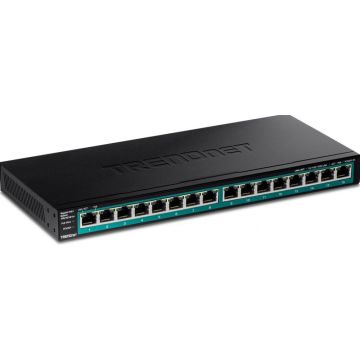 TRENDnet 16-Port Gigabit PoE+ Switch(123W)