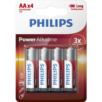 Philips Power Life LR6P4B - Batterij 4 x AA-type Alkalisch