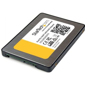 StarTech.com Dubbele M.2 NGFF SATA adapter met RAID - 2x M.2 SSDs naar 2.5" SATA (6Gbps) RAID adapter converter met TRIM ondersteuning