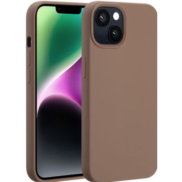 Accezz Liquid Silicone Backcover met MagSafe iPhone 14 - Lichtbruin
