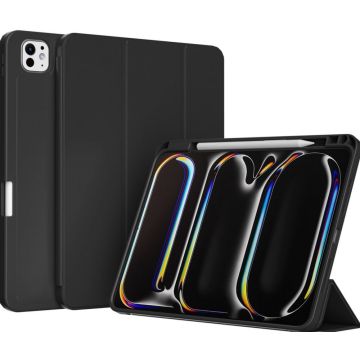Accezz Smart Silicone Bookcase iPad Pro 11 (2024) M4 - Zwart