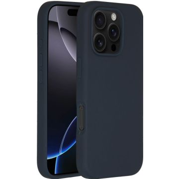 Accezz Liquid Silicone Backcover met MagSafe iPhone 16 Pro - Donkerblauw