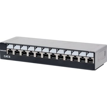 Intellinet AbschlieÃbares 12-Port Cat6 Patchpanel FTP 1 HE