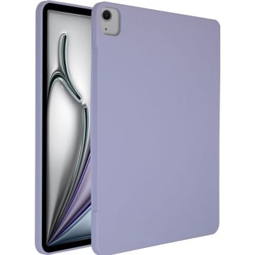 Accezz Liquid Silicone Backcover met penhouder iPad Air 13 inch (2024) M2 - Lila