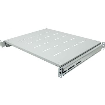 Uitschuifbaar Plateau, 19-Inch, 1HE, 600mm, 35Kg, Grijs