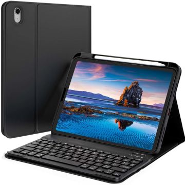 Accezz AZERTY Bluetooth Keyboard Bookcase iPad 10 (2022) 10.9 inch - Zwart