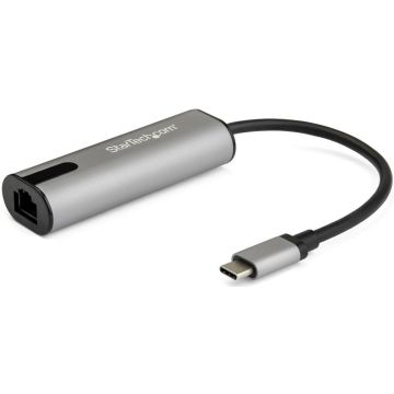 StarTech.com 2.5GbE USB C naar Ethernet Adapter NBASE-T NIC, USB 3.0 Type C 2.51 Gigabit100 Mbps Multi Speed Netwerk, USB 3.1 Laptop naar RJ45LAN, TB3 Compatibel, MacBook Pro Surface (US2GC30) - Netwerkadapter