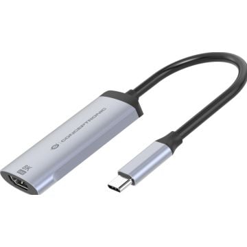 CONCEPTRONIC Adapter USB-C -> 2.1 HDMI Adapter 8K 60Hz grijs