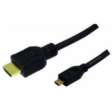 HDMI-Kabel LogiLink Ethernet A -> micro D St/St 2.00m