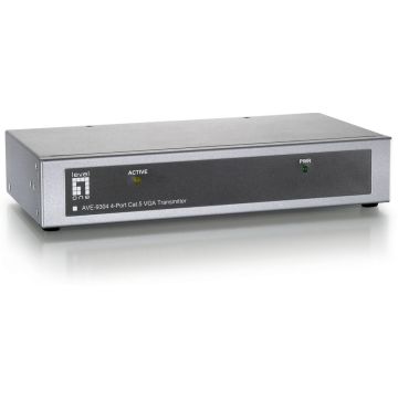 LevelOne AVE-9304 4-port LR Cat.5 A/V Transmitter - Video/audio-uitbreider