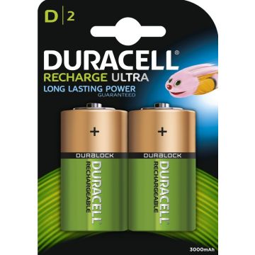 Duracell Recharge Ultra - Batterij 2 x D