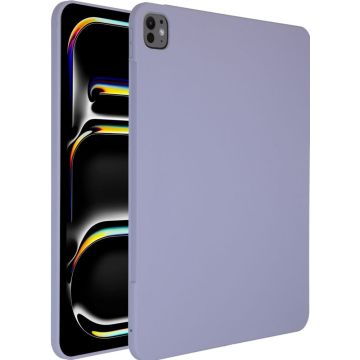 Accezz Liquid Silicone Backcover met penhouder iPad Pro 13 (2024) M4 - Lila