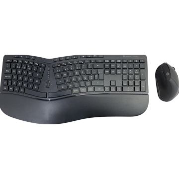 CONCEPTRONIC Wireless Keyboard+Mouse,ergo,Layout portugie.zwart