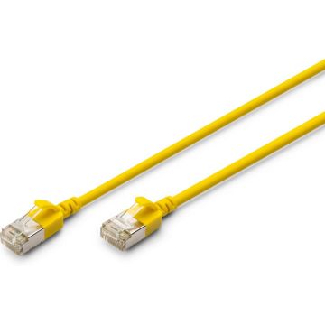 DIGITUS Patchkabel CAT 6A F/FTP Slim 0,50m geel