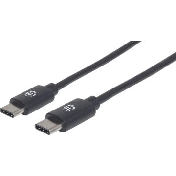 Manhattan USB C aansluitkabel USB2.0 C-stekker/C-stekker 1m