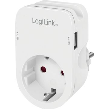Adap Logilink DC Adapter with 2x USB Charger White