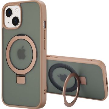 Accezz Ring Stand Backcover met MagSafe iPhone 15 - Brown