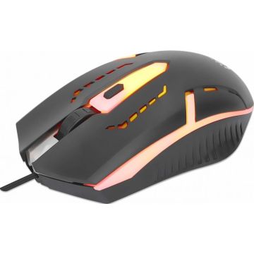 Manhattan RGB LED Gaming Maus 1000 dpi 1,4m Kabel schwarz