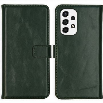 Selencia Echt Lederen Bookcase Samsung Galaxy A53 - Groen