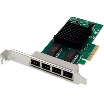 DIGITUS Netzwerkkarte 4Port RJ45 I350 4xRJ454 aansl.sse
