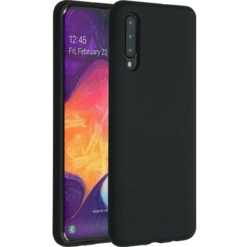Accezz Liquid Silicone Backcover Samsung Galaxy A50 / A30s - Zwart