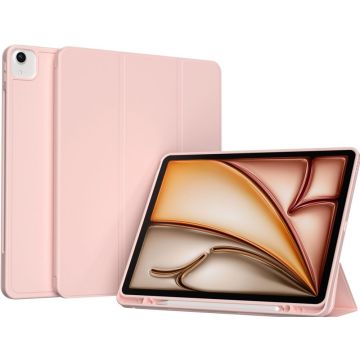 Accezz Smart Silicone Bookcase iPad Air 13 inch (2024) M2 - Roze