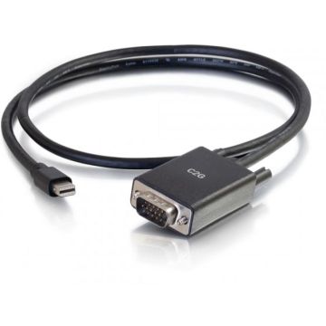 C2G 6ft Mini DisplayPort Male to VGA Male Active Adapter Cable - Black