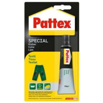 Pattex Spezialkleber Textil, voor gewebte Stoffe, Tube, 20g