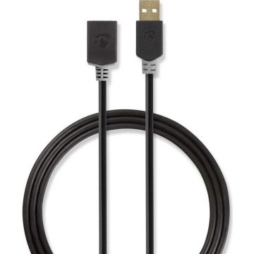 USB 2.0 Cable | A Male - A Female | 2.0 m | Anthracite
