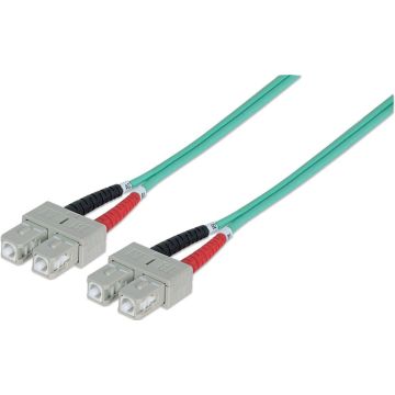 Intellinet LWL aansluitkabel SC/SC 5m Multimode OM3 aqua