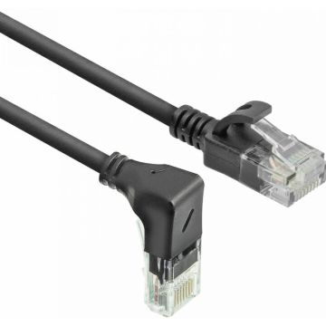 CAT6A U/UTP SLIM D-ANG BK 1.5M. 1 stk