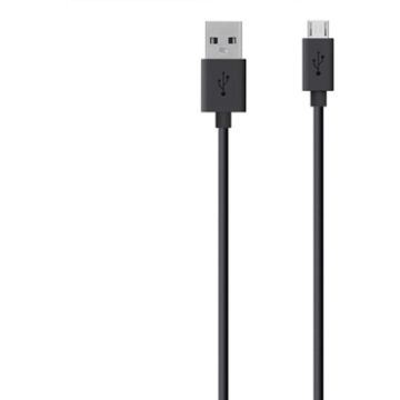 Belkin USB A - Micro-USB, 2m, 2 m, USB A, Micro-USB B, USB 2.0, Mannelijk/Mannelijk, Zwart