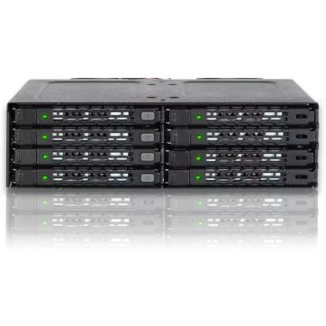 Backplane IcyDock 8x6,3cm SATAI-III/SAS in 1x5,25""