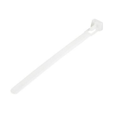 StarTech.com 12cm(5") Reusable Cable Ties, 7mm(14") wide, 30mm(1-18") Bundle Dia. 22kg(50lb) Tensile Strength, Releasable Nylon Ties, IndoorOutdoor, 94V-2UL Listed, 100 Pack, White - Nylon 66 Plastic