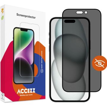 Accezz Gehard Glas Privacy Screenprotector iPhone 14 Pro / 15 / 16