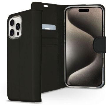 Accezz Wallet Softcase Bookcase iPhone 16 Pro - Zwart