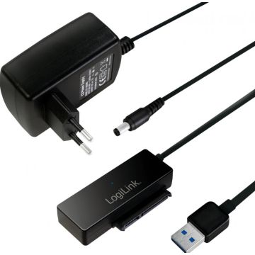 LogiLink Adapter USB 3.0 > SATA met OTB met voeding