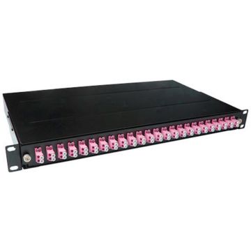 FIBER PANEL 24XDUPLEX LC OM4. 1 stk