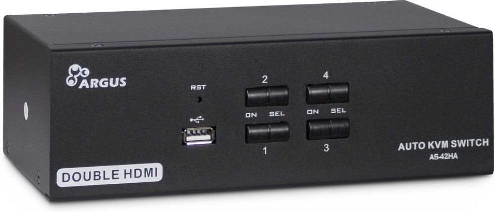 Inter-Tech KVM Switch KVM AS-42HA Metall