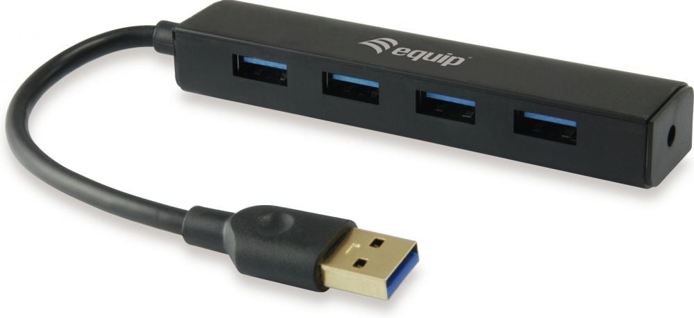 Equip USB-Hub 4Port USB 3.0, zwart