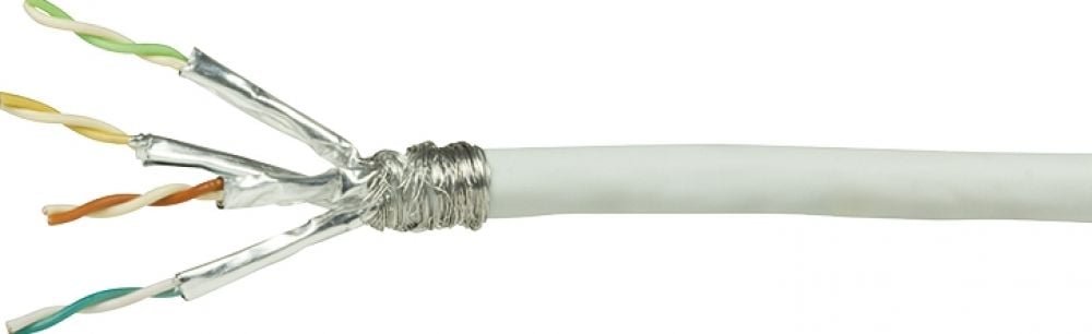 Logilink netwerk installatiekabel S/FTP Cat6, PVC, wit, 100m