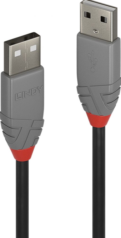 Lindy USB 2.0 Kabel Type A/A Anthra Line M/M 0.2m