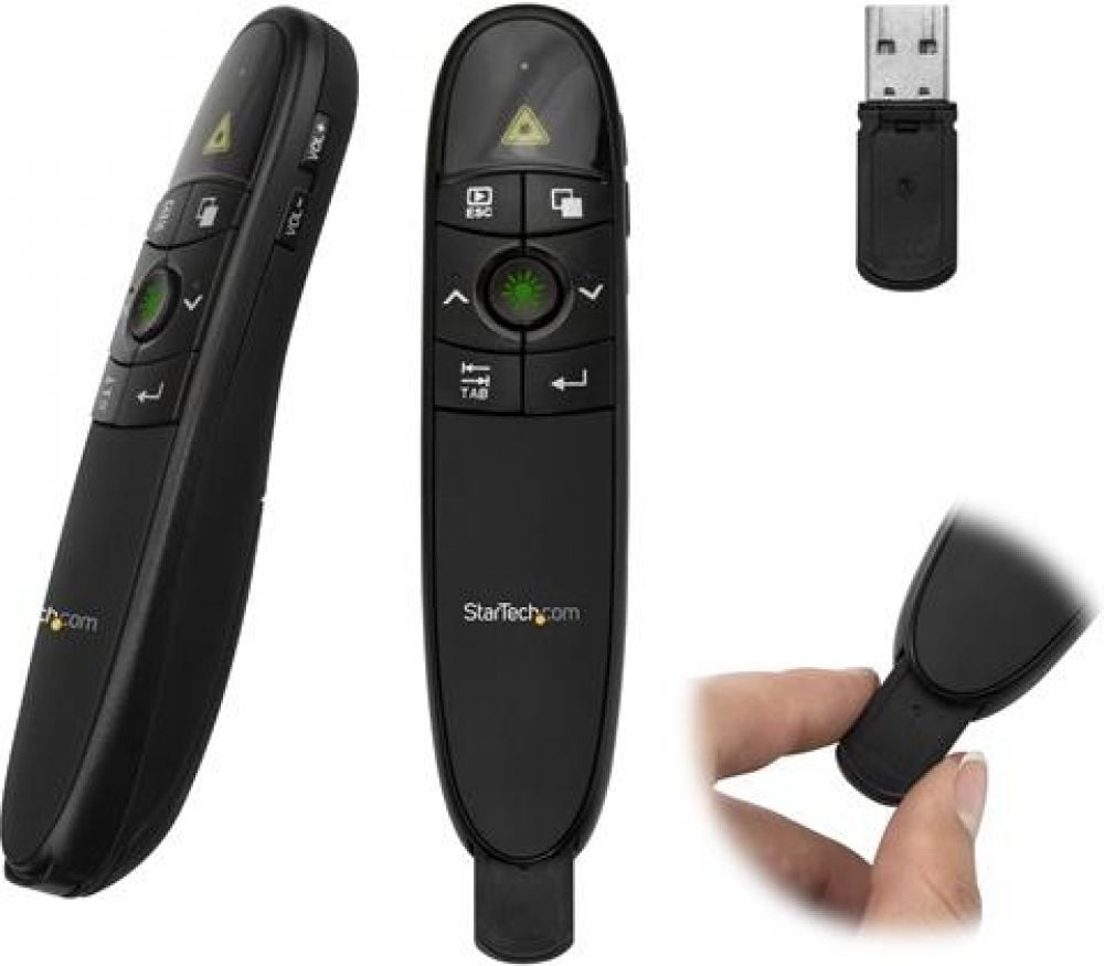 STARTECH StarTech.com Draadloze presentatie afstandsbediening met groene laserpointer - USB presentatie klikker MacWindows