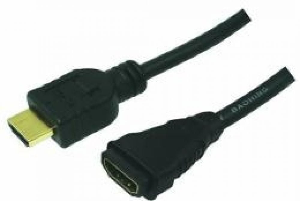 HDMI-Kabel LogiLink Ethernet A -> A St/Bu 5.00m Gold Verl.