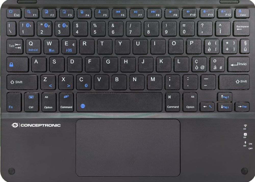 CONCEPTRONIC Wireless Tastatur, Layout italien.  10" schwarz