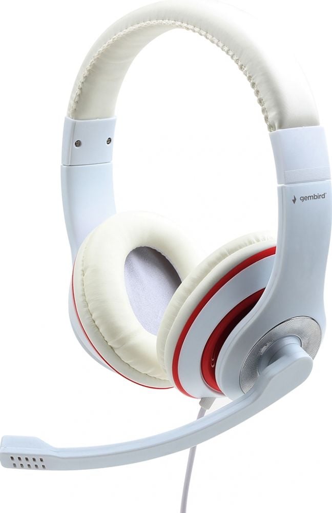 gembird Stereo-Headset met microfoon, Weiß