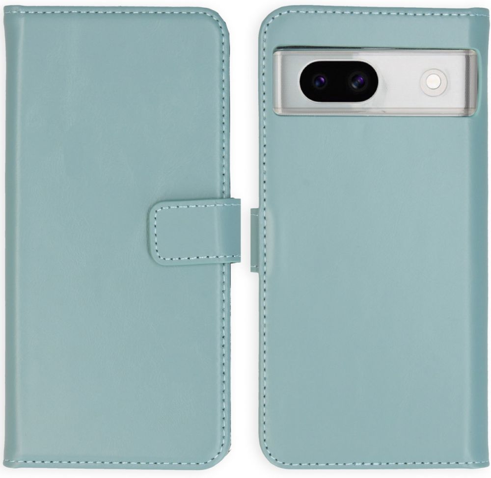 Selencia Echt Lederen Bookcase Google Pixel 8a - Air Blue