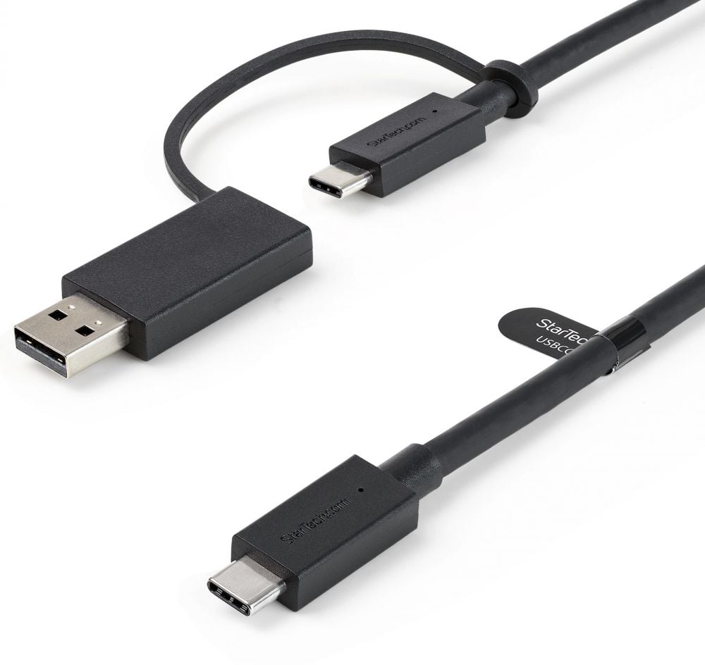 StarTech.com 1m USB-C Kabel met USB-A Adapter Dongle - Hybride 2-in-1 USB C