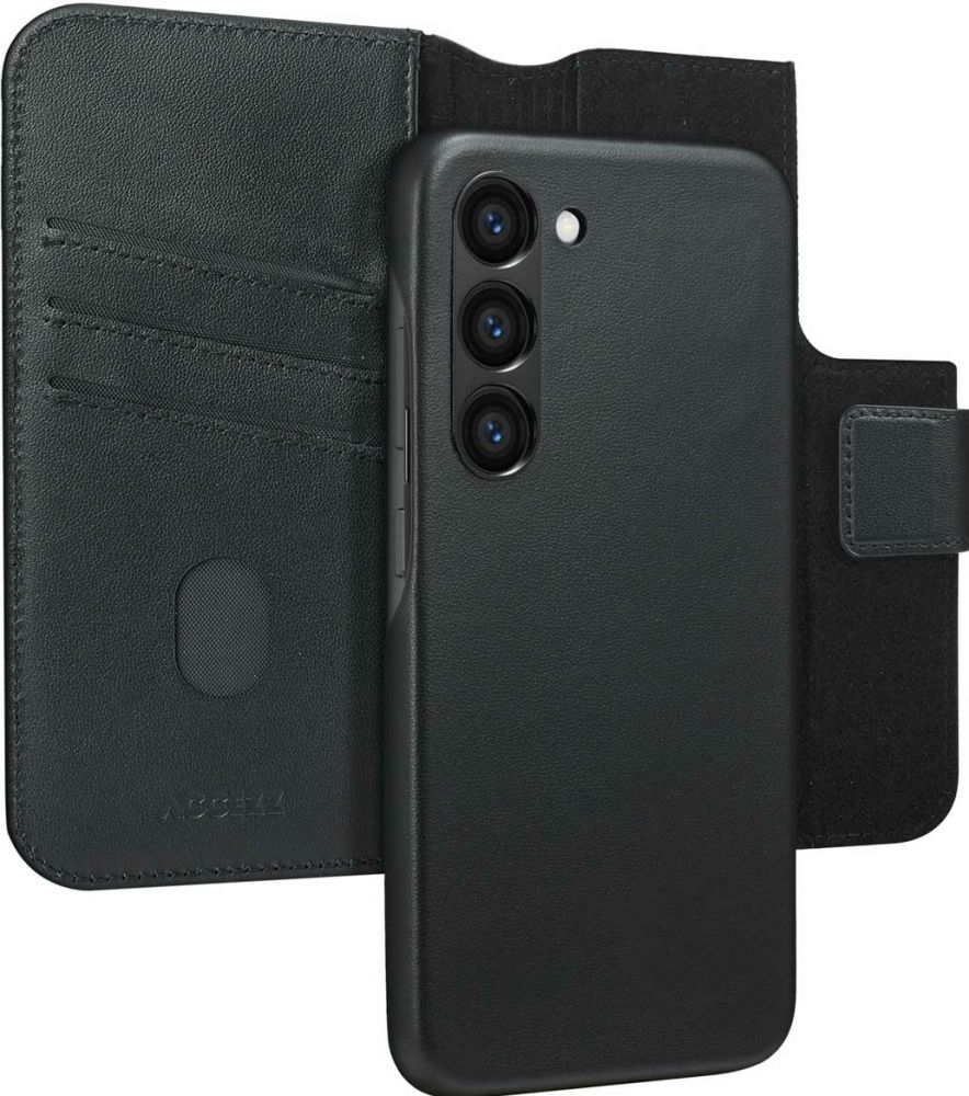 Accezz Leather Bookcase 2-in-1 met MagSafe Samsung Galaxy S23 - Onyx Black